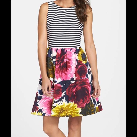 Mixed Print Ponte Scuba Dress - Picture 4 of 5